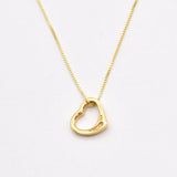 Gorgeous Gold Heart Necklace showcasing an Open Heart Pendant, made from 18k Gold Vermeil. Ideal for everyday elegance and gifting.