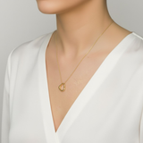 Timeless Gold Heart Necklace with a charming Open Heart Pendant, crafted in 18k Gold Vermeil. A stylish choice for any event.