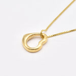 Chic Gold Heart Necklace featuring an Open Heart Charm Pendant, made of 18k Gold Vermeil. Great for special occasions and daily use.