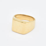 Square Signet Gold Ring - Chunky Signet Ring - Gold Chunky Ring