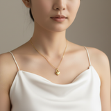 Gold Heart Pendant Necklace with a stylish heart lock, crafted in 18k Gold Vermeil, perfect for birthdays and meaningful moments.