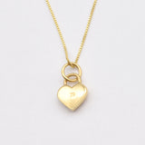 Dazzling Gold Heart Pendant Necklace with a heart lock motif, crafted from 18k Gold Vermeil for daily elegance and memorable gifting.