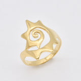 Spiral Sun Ring - Summer Silver Ring - Large Sun Ring