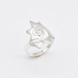 Gold Swirl Sun Ring - Large Sun Ring, Spiral Sun Ring