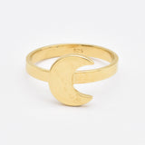 Silver Moon Ring - Crescent Moon Ring, Celestial Ring