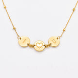 I Love You Necklace - Gold Love Pendant - Engraved Heart Pendant made in Gold Vermeil. Ideal for everyday wear and perfect for birthday gifting and special occasions.