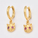 Natural Ruby Earrings made in 18k Gold Vermeil with Round Natural Red Ruby in Prong setting, July Birthstone gift idea, symbolizes nobility, purity, and passion, ideal for everyday wear and perfect for birthday gifting and special occasions.