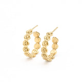 Rose Gold Flower Hoops - Pink Rose Earrings - Flower Earrings