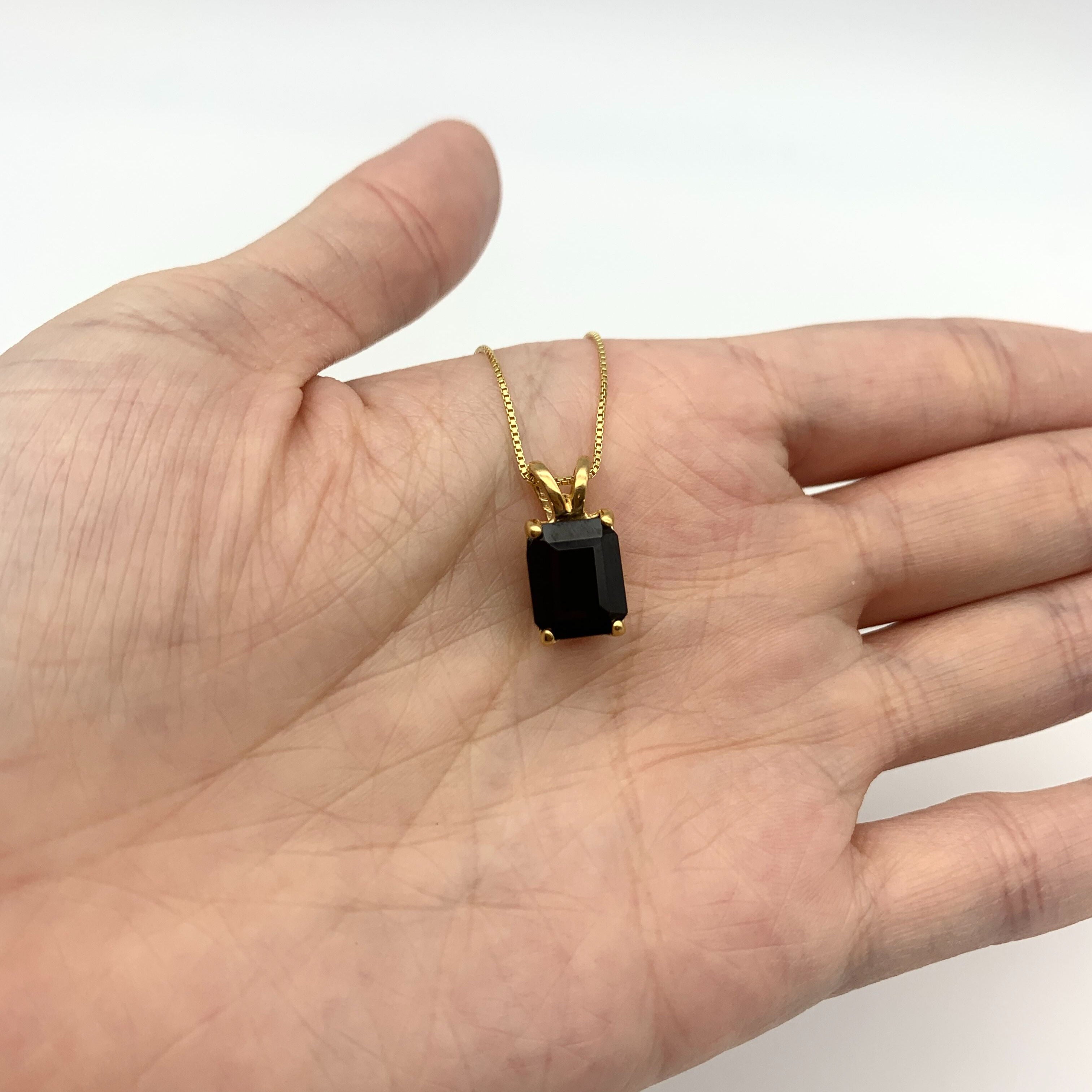 1059-P-nONY: Gold Vermeil 18k Genuine Natural Onyx