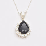 Black Onyx Pendant - Natural Onyx Necklace - Black Gemstone Pendant