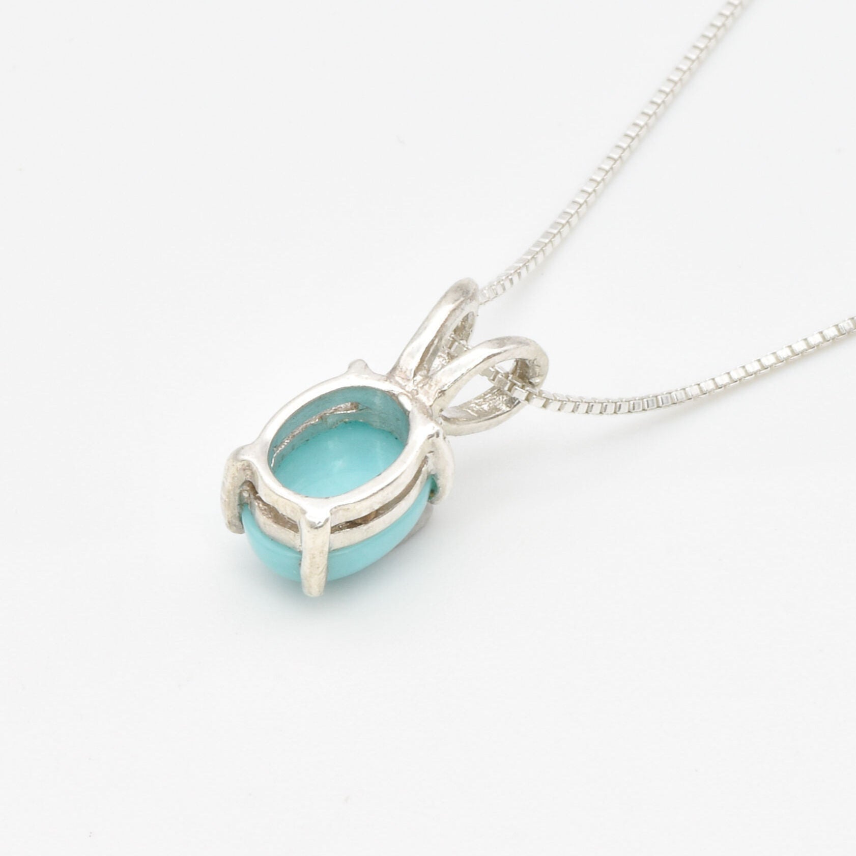 2828-P-0S-nTUR: Sterling Silver 925 Natural Turquoise