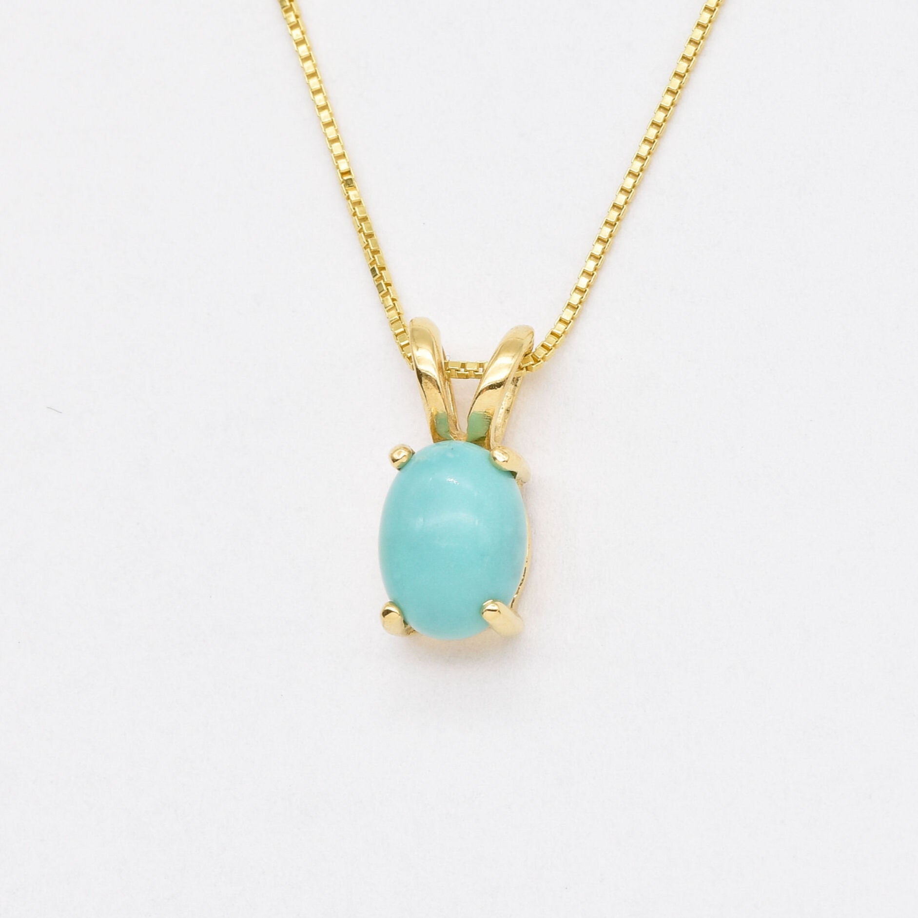 2828-P-0S-nTUR: Gold Vermeil 18k Natural Turquoise