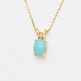 2828-P-0S-nTUR: Gold Vermeil 18k Natural Turquoise