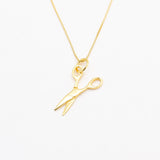 Mini Scissors Pendant - Dainty Cutting Tool - Unique Silver Necklace