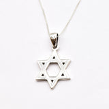 Star of David Pendant - Modern Hexagram Necklace in 925 Sterling Silver, a thoughtful gift for birthdays and meaningful occasions.
