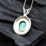 2901-P-0S-nMAL: Sterling Silver 925 Natural Malachite