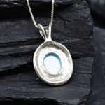 2901-P-0S-nLAR: Sterling Silver 925 Natural Larimar