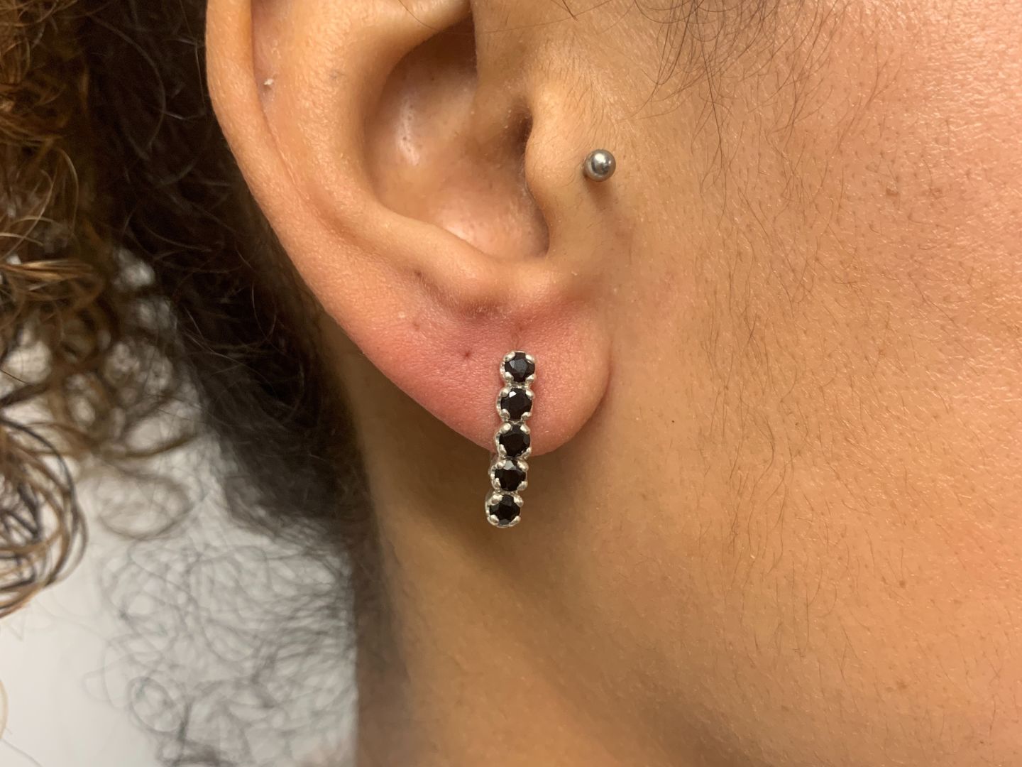 2587-E-nONY: Sterling Silver 925 Natural Onyx