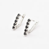 Vertical Onyx Earrings - Natural Onyx Earrings, Black Onyx Earrings