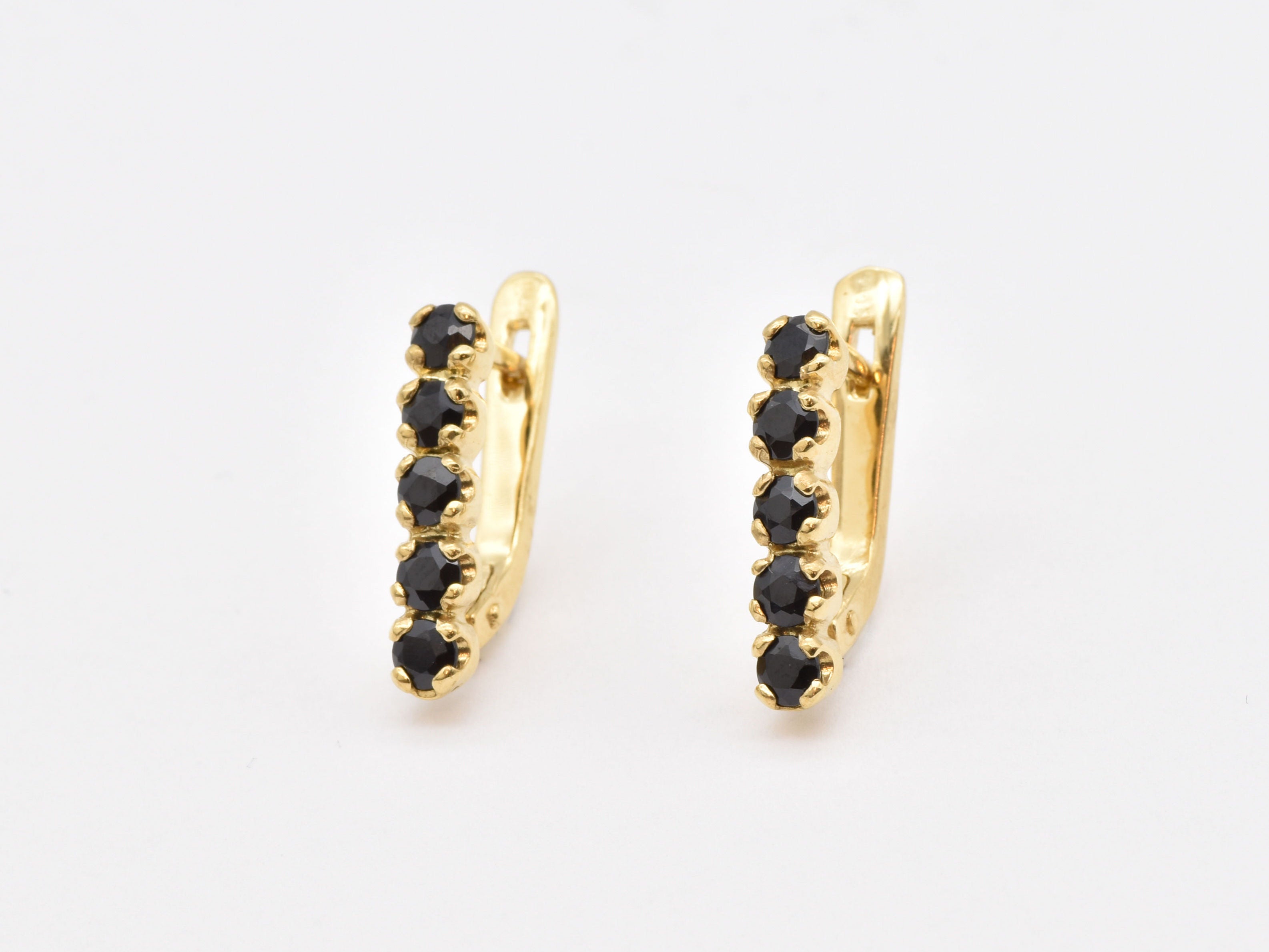 2587-E-nONY: Gold Vermeil 18k Natural Onyx
