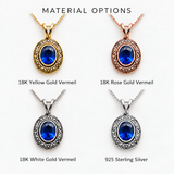 Beautiful Sapphire Pendant in 925 Sterling Silver, featuring a Baguette Blue Sapphire, symbolizes loyalty and ideal for daily elegance.