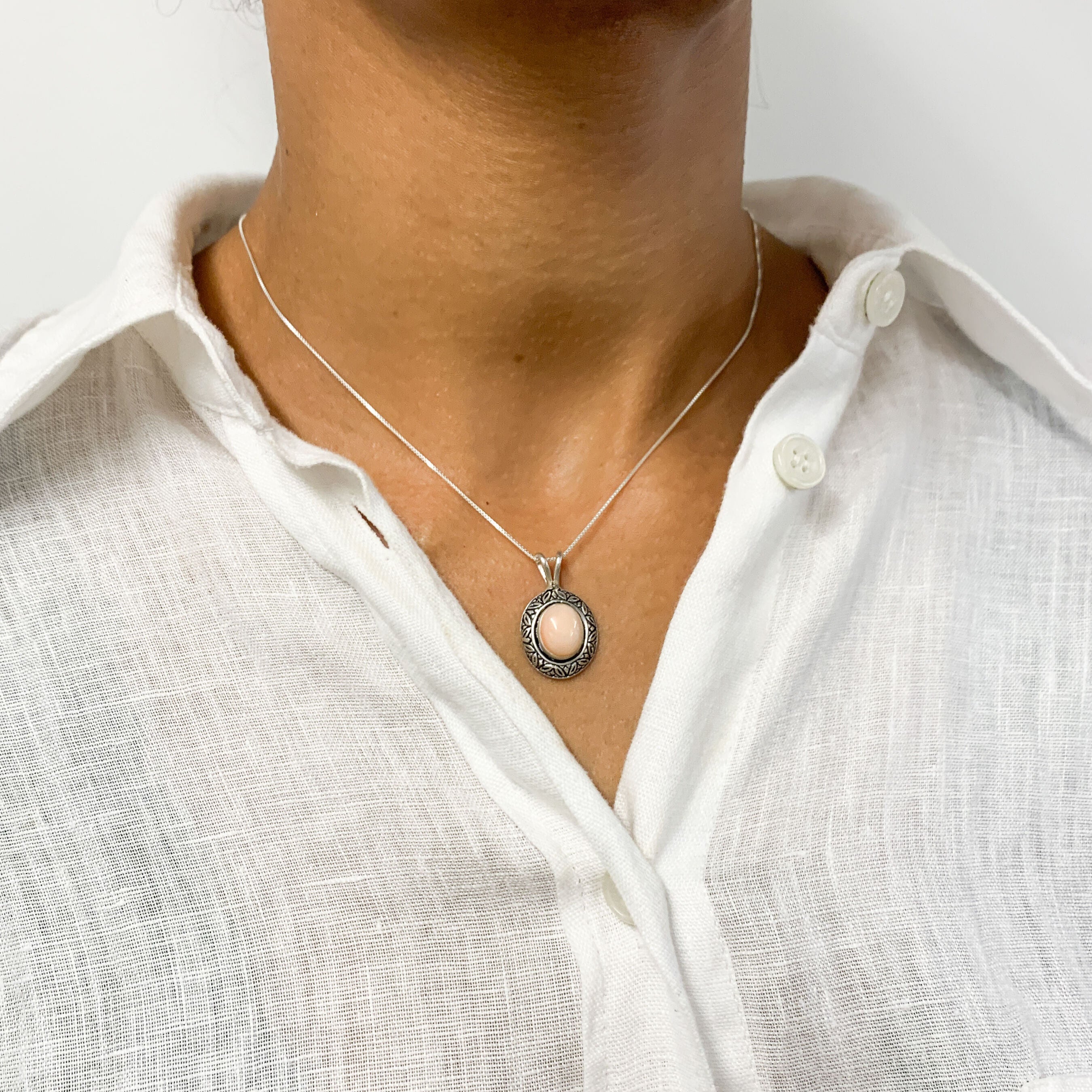 2901-P-nCOR: Sterling Silver 925 Natural Coral