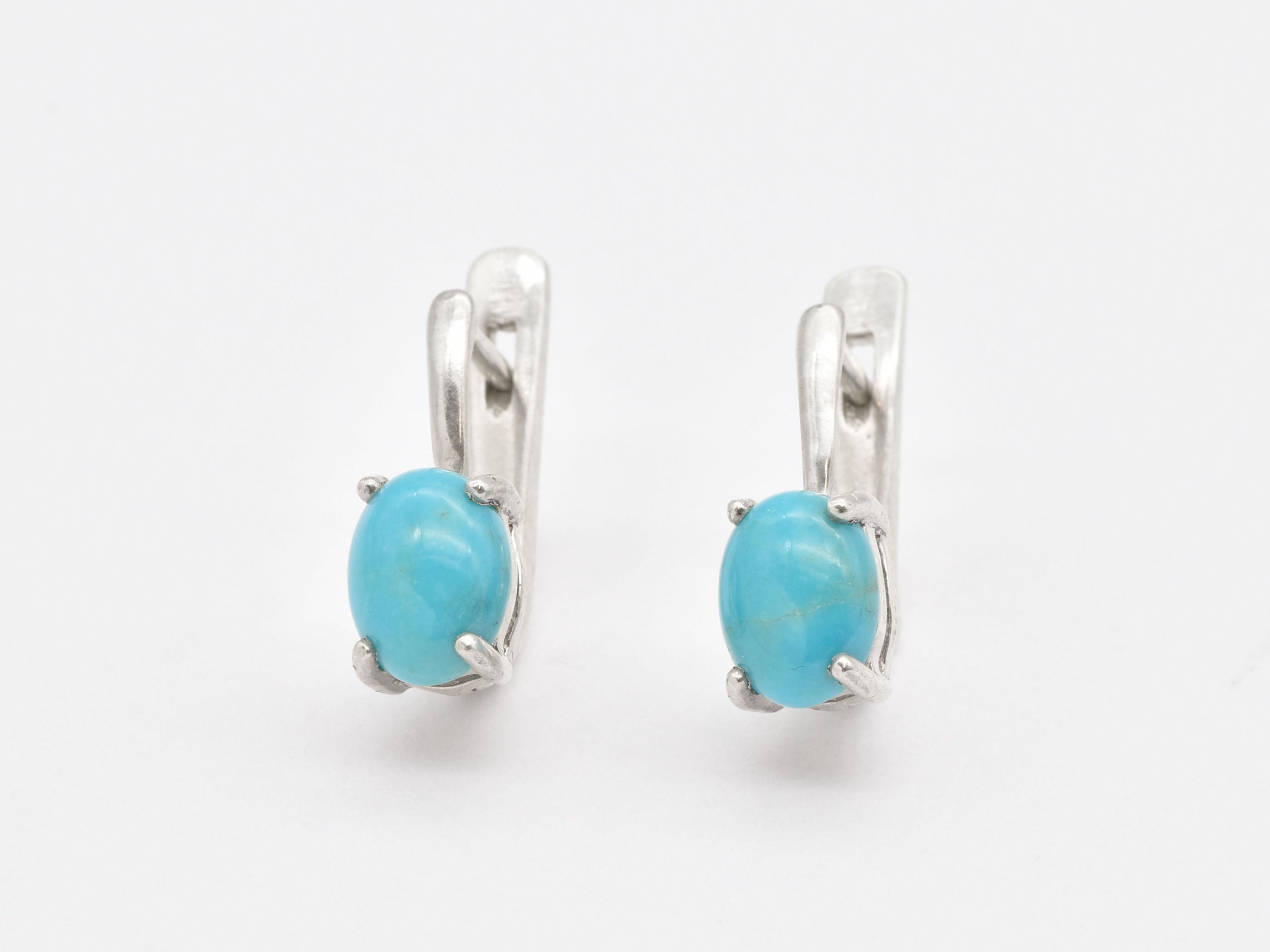 2828-E-nTUR: Sterling Silver 925 Natural Turquoise