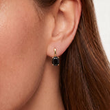 Gold Onyx Earrings - Natural Onyx Earrings, Black Onyx Earrings