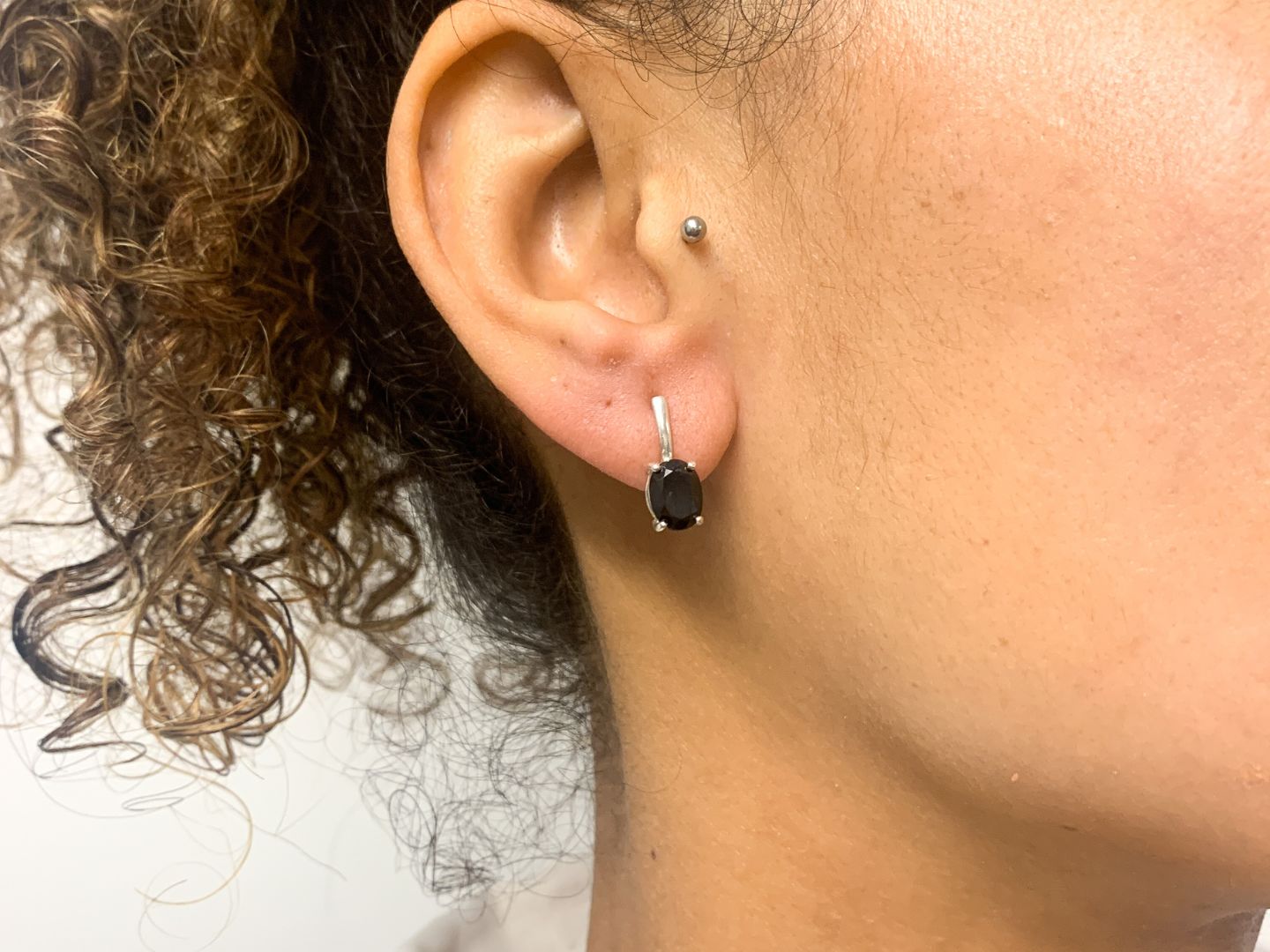 2828-E-nONY: Sterling Silver 925 Natural Onyx