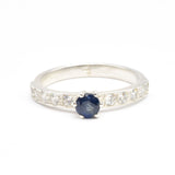 Sapphire Wedding Ring - Natural Sapphire Ring, Blue Sapphire Ring made in 925 Sterling Silver. Ideal for everyday wear and perfect for birthday gifting and special occasions.