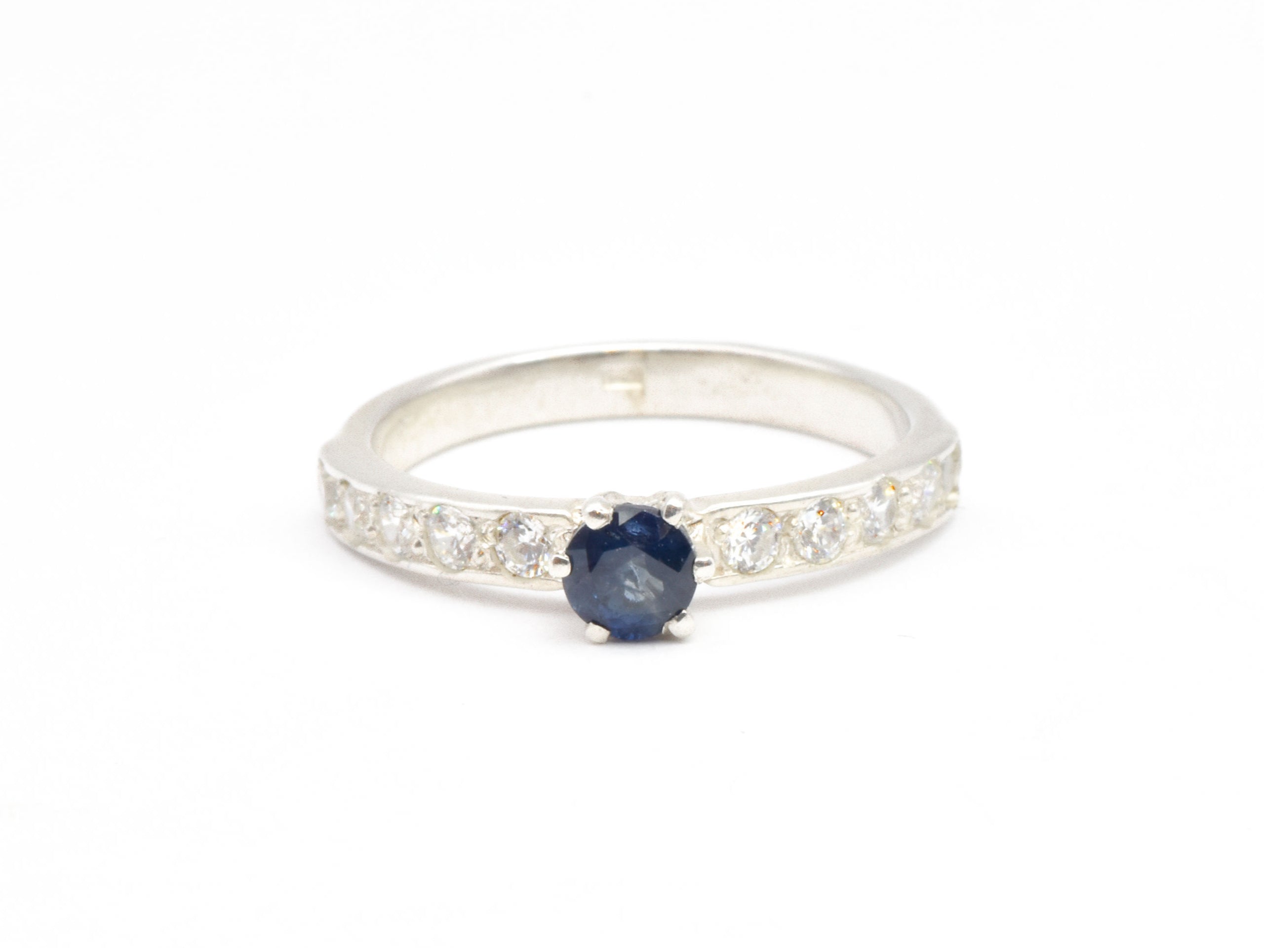 Sapphire Wedding Ring - Natural Sapphire Ring, Blue Sapphire Ring made in 925 Sterling Silver. Ideal for everyday wear and perfect for birthday gifting and special occasions.
