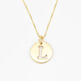 Initial L Gold Necklace - Minimalist Letter Pendant - Capital Letter Necklace