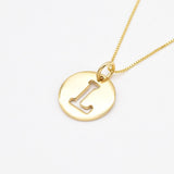 Initial L Gold Necklace - Minimalist Letter Pendant - Capital Letter Necklace