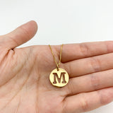 Gold Letter M Pendant - Personalized Necklace - Name Initial Pendant