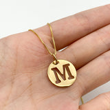 Gold Letter M Pendant - Personalized Necklace - Name Initial Pendant