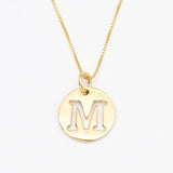 Gold Letter M Pendant - Personalized Necklace - Name Initial Pendant