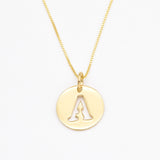 Gold Letter A Pendant - Personalized Necklace - Name Initial Pendant