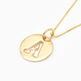 Gold Letter A Pendant - Personalized Necklace - Name Initial Pendant