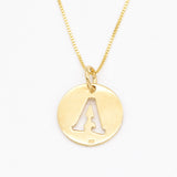 Gold Letter A Pendant - Personalized Necklace - Name Initial Pendant