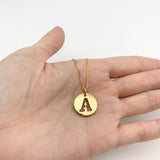 Gold Letter A Pendant - Personalized Necklace - Name Initial Pendant