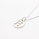 Letter H Pendant - Disc Letter Necklace - Alphabet Letter Necklace