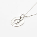 Letter G Pendant - Disc Letter Necklace - Round Letter Pendant