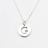 Letter G Gold Pendant - Round Letter Pendant - Gold Letter Pendant