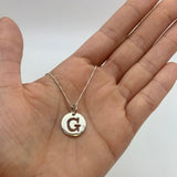 Letter G Pendant - Disc Letter Necklace - Round Letter Pendant