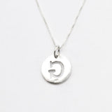 Letter G Pendant - Disc Letter Necklace - Round Letter Pendant