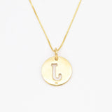 Initial J Gold Necklace - Minimalist Letter Pendant - Capital Letter Necklace