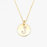 Initial J Gold Necklace - Minimalist Letter Pendant - Capital Letter Necklace