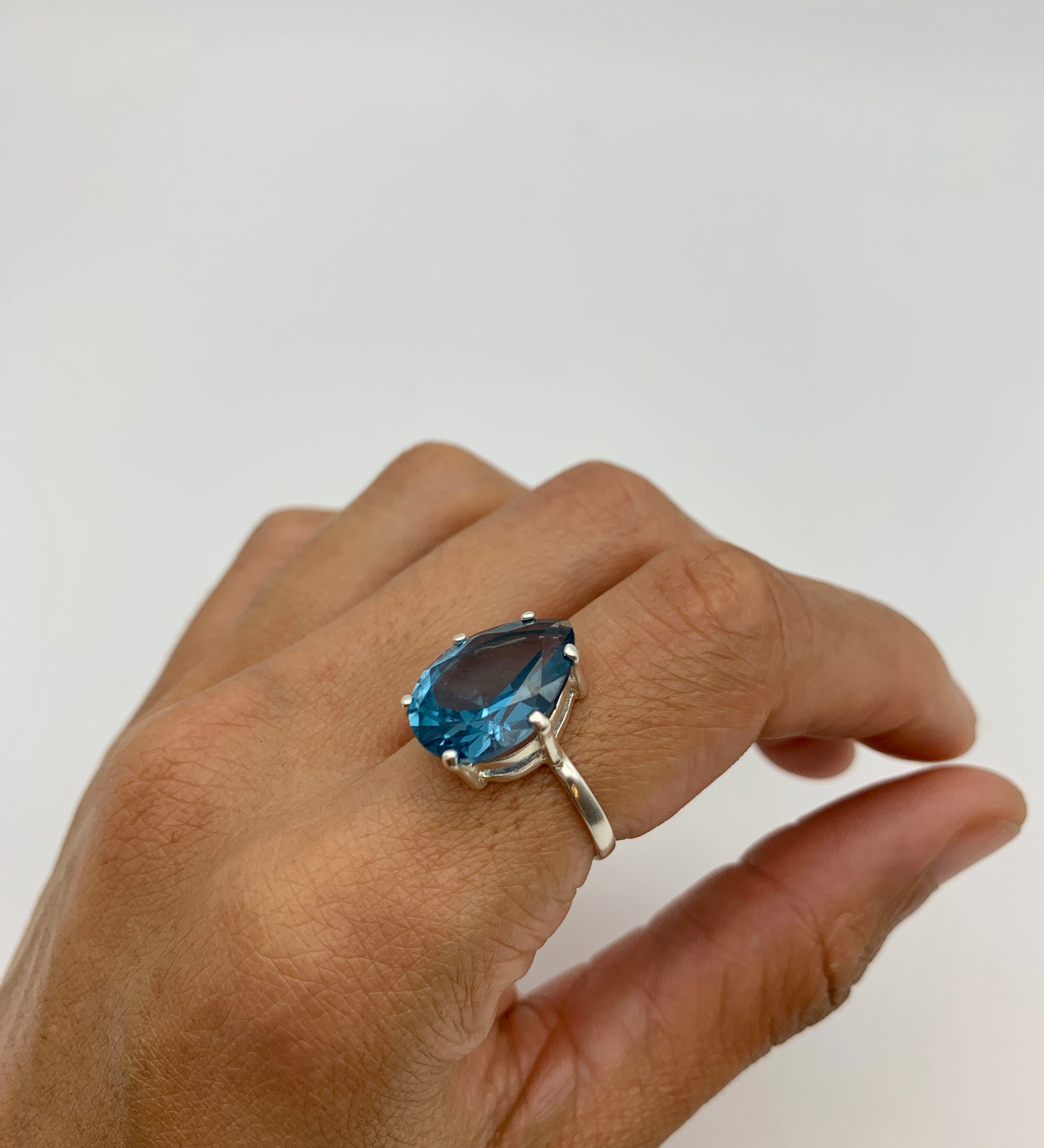 2319-R-cAQU: Sterling Silver 925