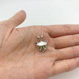Genuine Peridot Cat Pendant - Cat Lover Necklace - Green Eye Cat Pendant