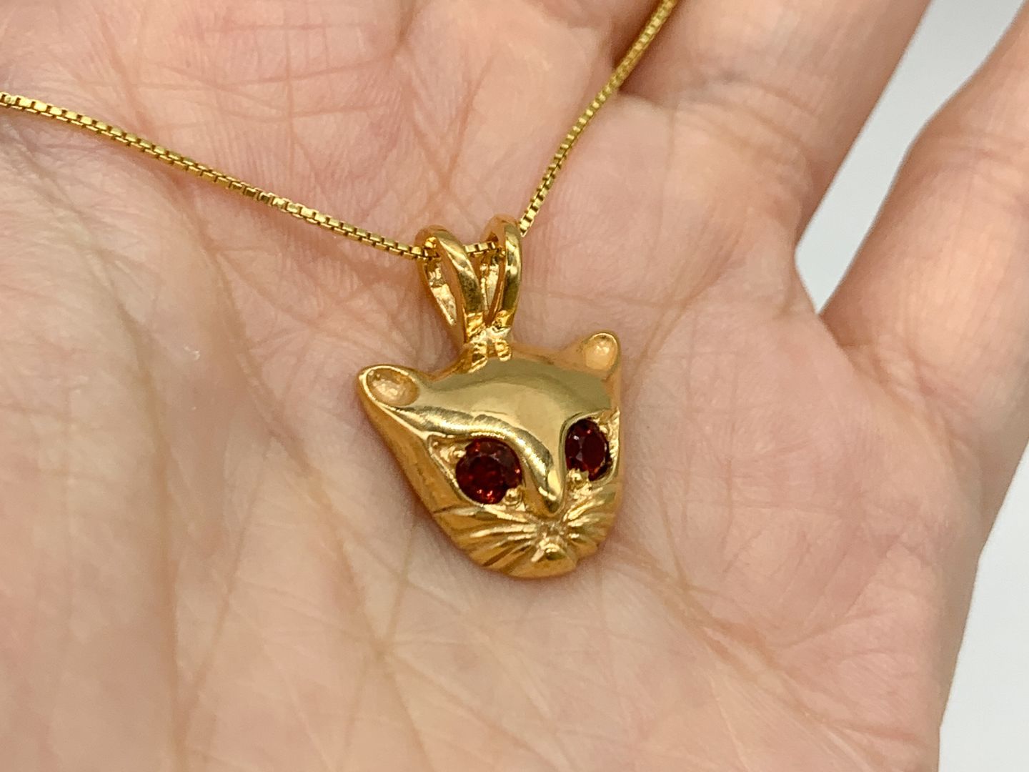 2947-P-nGAR: Gold Vermeil 18k Natural Garnet